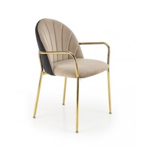 Стул HALMAR K500 бежевый/черный